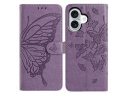 Capa Para Iphone 17 Com Estampa De Borboleta Roxa