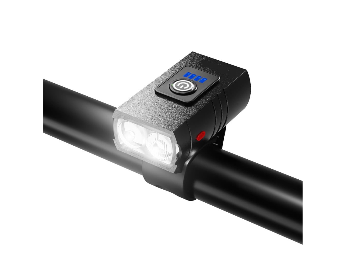 Luz De Bicicleta, Luz De Segurança À Prova D'água Bk, 6 Modos De Escurecimento Para Passeios Noturnos, Recarregável Tipo C, Farol De Bicicle