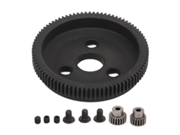 Engrenagem Cônica 86t Com Pinhões 19t 21t De Aço Temperado Para Carros Rc Traxxas Slash 2wd 1/10