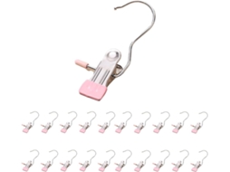 20 Pregadores Inox Rosa Multiuso P/ Toalhas e Meias ZYBLSSBB