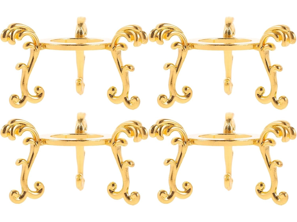 Suporte Eringogo De Metal Dourado, 4 Peças, Para Esfera De Cristal Grande, Base Triangular, Suporte Decorativo Para Mesa