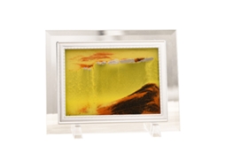 Relógio De Areia 3d Black And White Yellow Water De 5 Polegadas Com Decoração Criativa Da Laxiscreed Para Casa E Festas