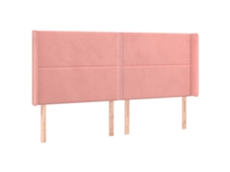 Headboard, Headboards Vidaxl Cor-de-rosa Veludo (163 X 16 X 118/128 Cm)
