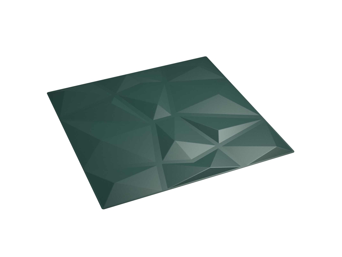Vidaxl Painéis De Parede 48 Pcs Verde 50 X 50 Cm Espuma Xps
