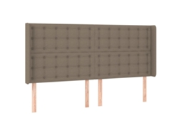 Cabeceira de Cama com Abas Tecido Cinza Acastanhado MAISON EXCLUSIVE (163x16x118 cm)