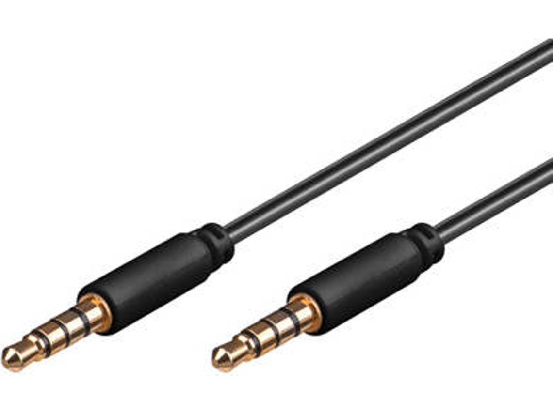 Cabo de Áudio GOOBAY (Jack 3.5mm - 2 m - Preto)