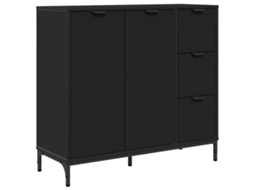 Maison Exclusive - Buffet Com Gaveta Preto 89,5 X 33 X 82 Cm Madeira Processada