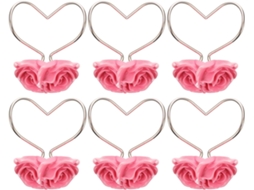 Ganchos Para Cortina De Chuveiro Com Design Rosas, 12 Unidades Varão