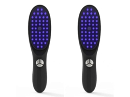 Massageador Capilar Duplo Para Crescimento Capilar Com Vibração, Escova De Massagem Capilar, Terapia Com Luz Vermelha, Alívio Do Estresse E Anti-