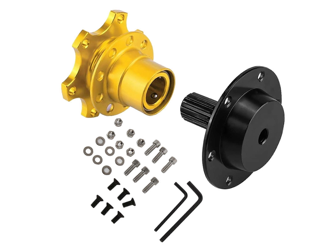 Adaptador Universal Dourado Para Cubo De Volante De Carro, Adaptador De Liberação Rápida Para Corrida, Kit De Encaixe Rápido Hengjian
