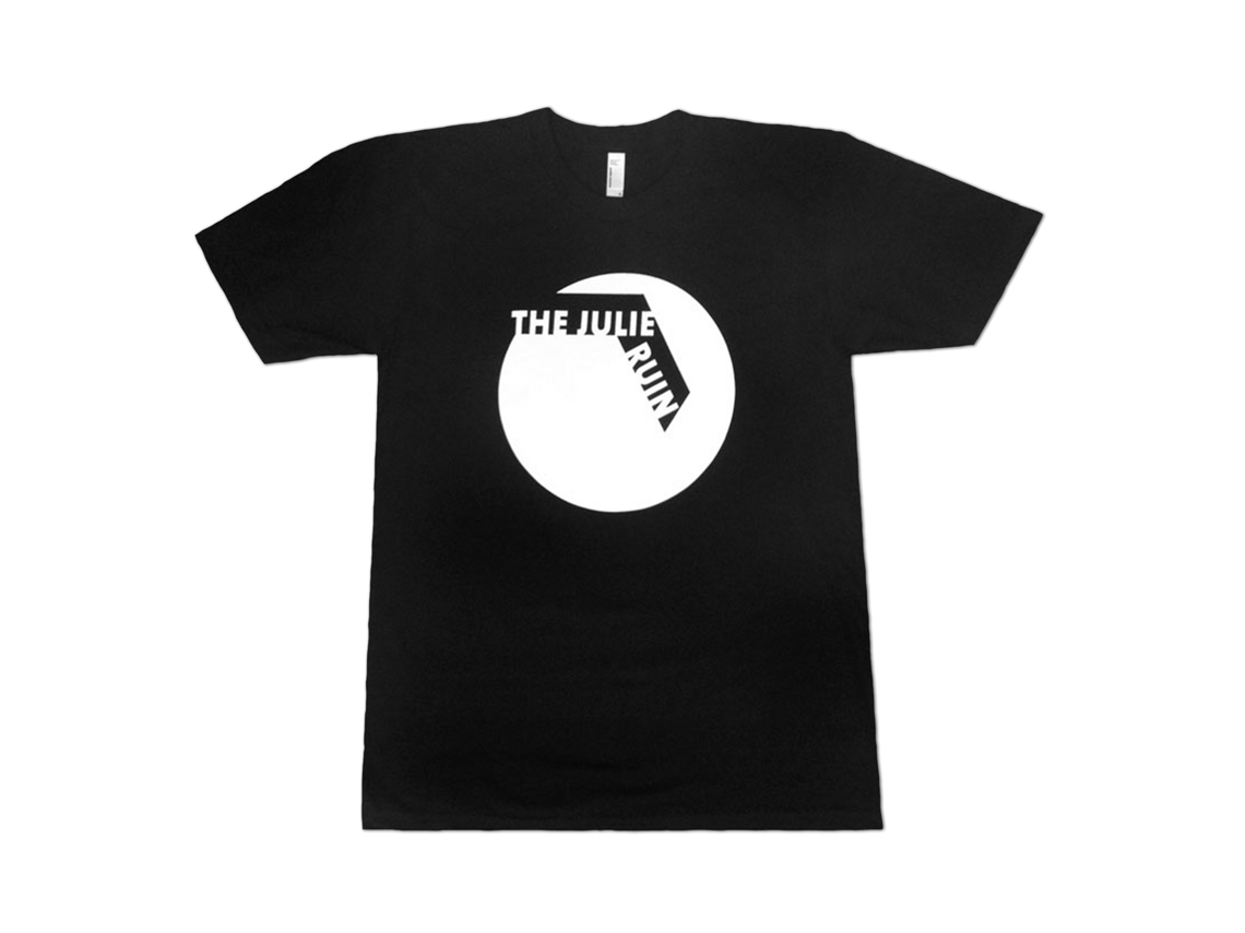 The Julie Ruin White Circle On Black T S ROCKINSTONE Size:l