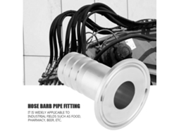 Laxiscreed Mangueira Em Aço Inox Ss304 Com Encaixe De Braçadeira Para Ferrules De 50,5 Mm