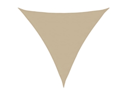 Vidaxl Para-sol Estilo Vela Tecido Oxford Triangular 4x4x4 M Bege