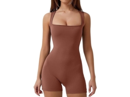 2026 jumpsuit de Control Abdominal para Mujer com Tirantes e Gola Quadrada