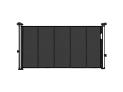 Portão Retrátil Para Bebês, Material De Malha, Instalação Ajustável, Preto-a, 71inch