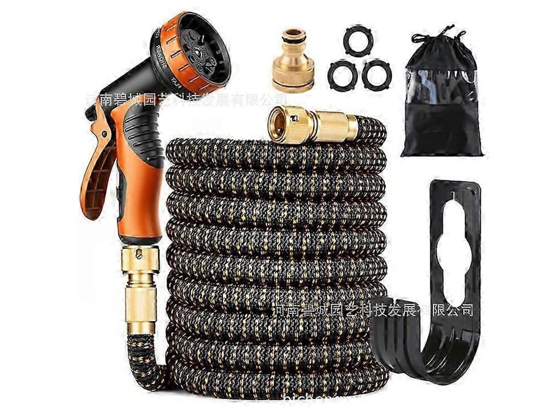 Mangueira De Jardim Expandível Pocket Hose Copper Bullet 25 Ft Com 10 Configurações De Pulverização Sem Chumbo 25 Pés