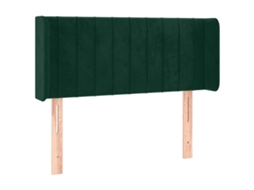 Cabeceira de Cama com Abas Veludo Verde Escuro MAISON EXCLUSIVE (93x16x78 cm)