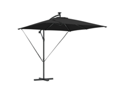 Conjunto 1 Guarda-sol Cantilever Vidaxl Preto Poliéster (249 X 249 X 250 Cm)