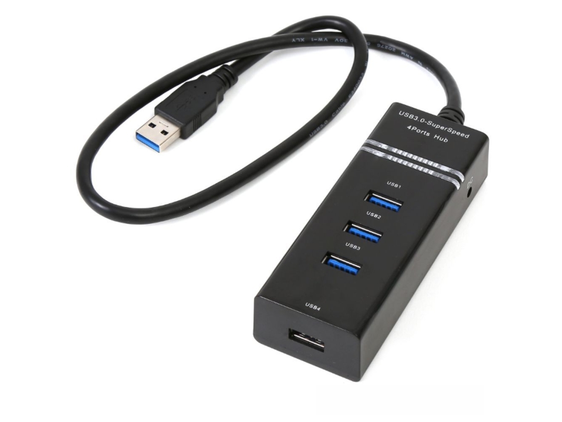 Hub Usb3.04 Portas Preto*