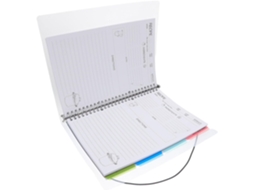 Caderno De Receitas De Cozinha Branco Com Capa De Plástico Rígido, Acessório Para Planejamento Diário