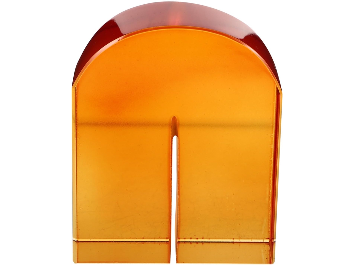 Suporte para Livros Decorativo em Arco Healeved Cristal Laranja, Estrutura Estável e Sólida, Escritório Ou Cas