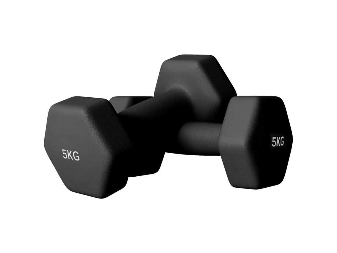 Conjunto de 2 Halteres 5kg Preto S/MARCA
