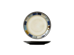 Prato De Jantar De Cerâmica Xadrez Azul De 15 Cm (6 Polegadas), Estilo Europeu, Próprio Para Micro-ondas E Lava-louças.