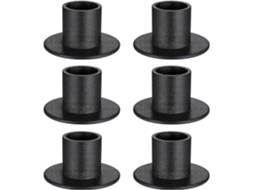 Rebe 6 Suportes de Vela Pretos para Velas de Palito, Decoração de Casamento, Lar e Exteriores, Duráveis e Estáveis