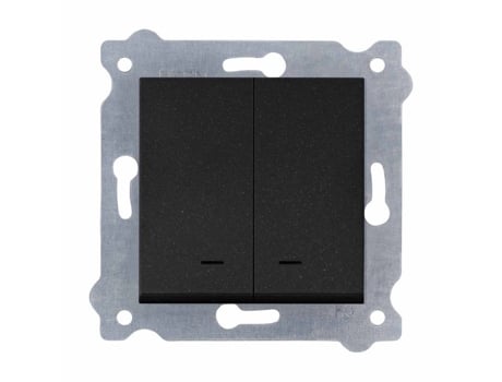 Interruptor Duplo Exen 203/14e Preço Metálico Luz Indicadora 10a