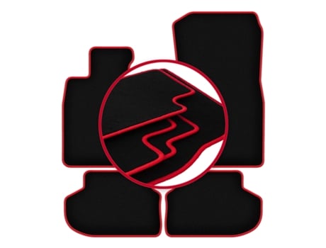 Tapetes De Carro Carlux-vermelho Para: Bmw 5 F11 Fl combi, Touring (2013-2017)