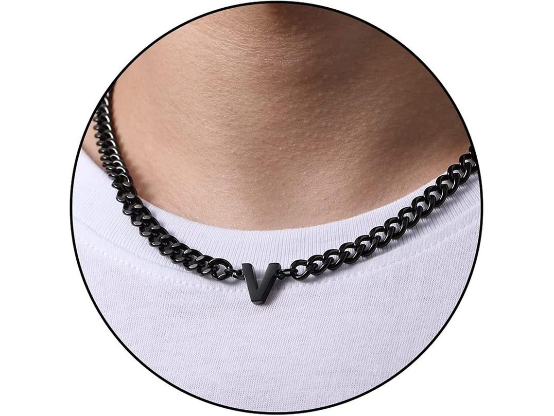2026 cadena de Eslabón Cubano Con Initial A z Acero Inoxidable 6.5mm 18+2 Pulgadas Colgante Letra Joyería Regalo para Hombres Mujeres Niños