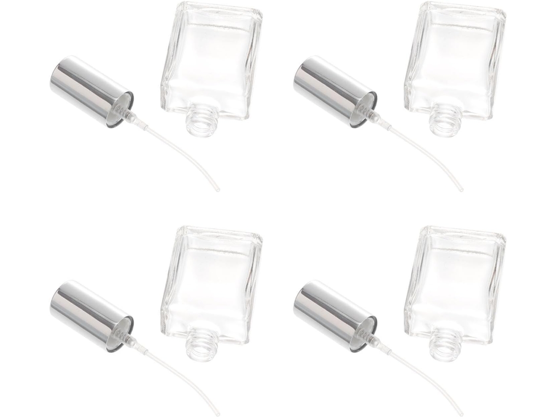 Conjunto De 4 Frascos De Vidro Spray Recarregáveis De 15 Ml.