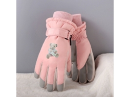 Luvas De Esqui Femininas Quentes, Luvas De Dedos Inteiros, Rosa Aquaforge