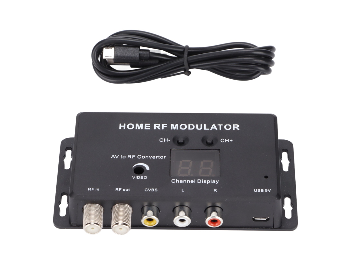 Modulador UHF de áudio e vídeo para canal RF, para leitores de DVD, jogos, equipamentos digitais CHABERLU