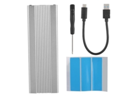 Usb3.1 para M.2 Disco Rígido Nvme Gabinete Ssd Ngff Pcie para Adaptador Tipo C Prata e Branco