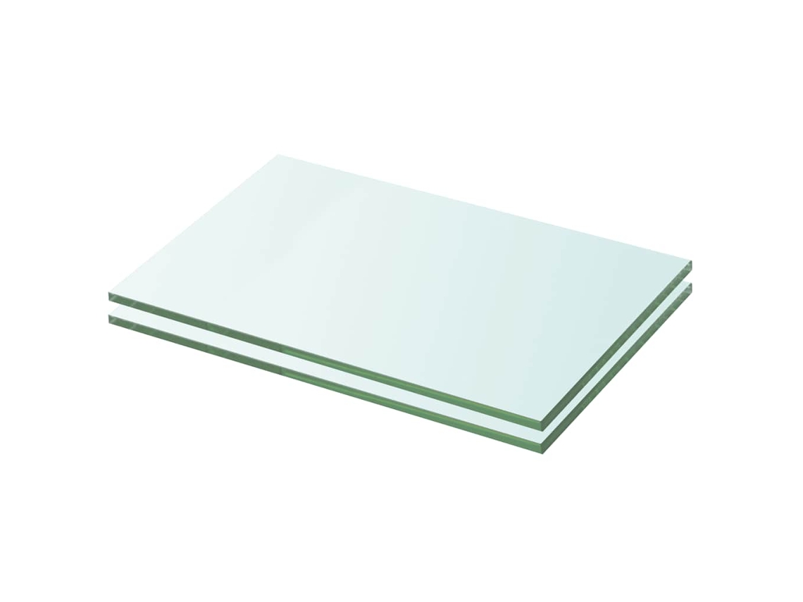 Vidaxl Prateleiras 2 Pcs 20x25 Cm Vidro Transparente
