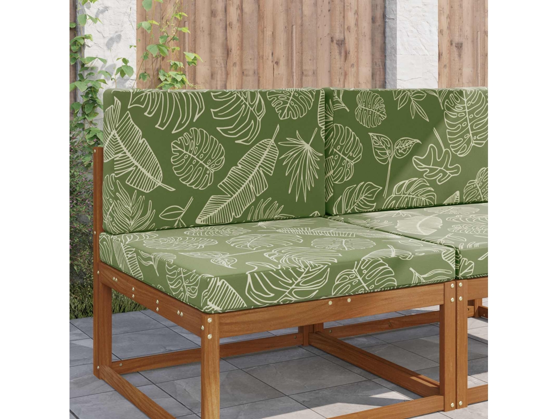 Vidaxl Almofada Para Sofá Externo Poliéster Design De Folha 80 X 80 Cm