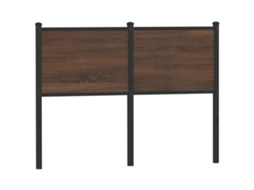 Vidaxl Cabeceira De Substituição 120cm Derivados Madeira/aço Carvalho Castanho