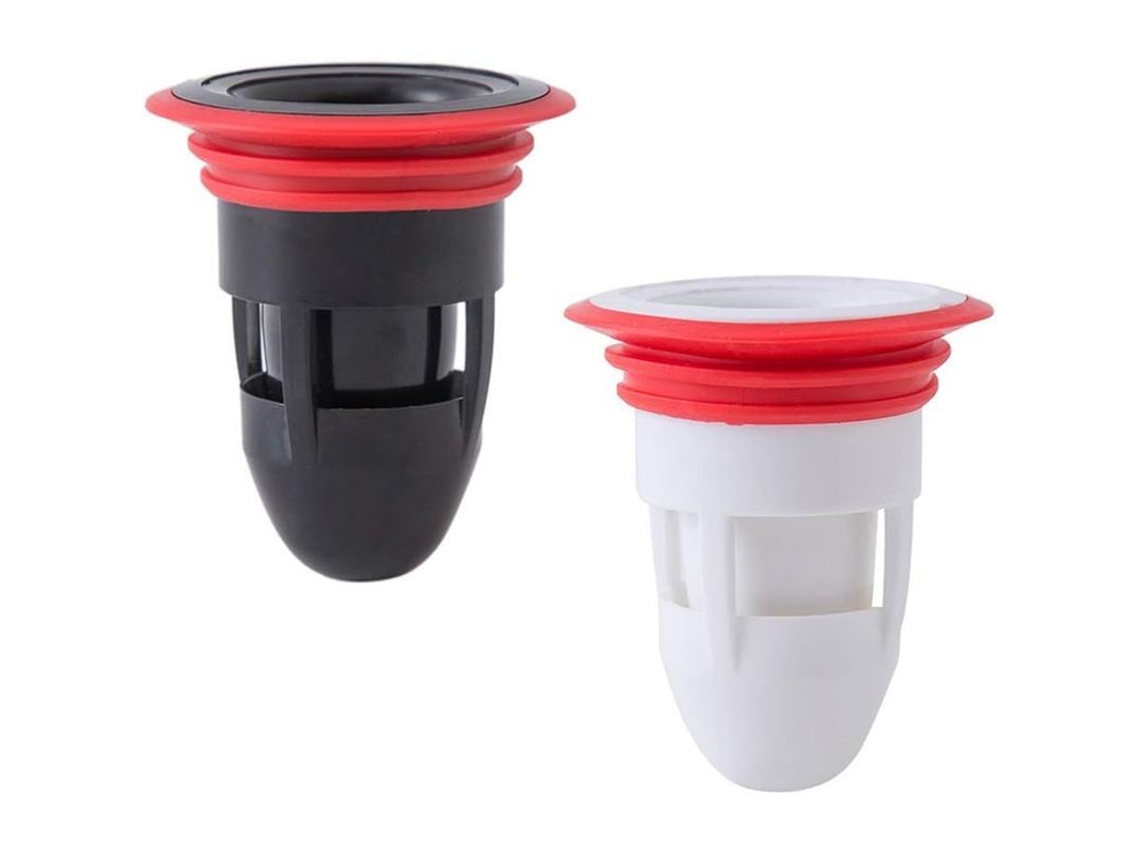 S/MARCA preventor de Retorno para Desagüe de Ducha, 2 piezas, Material PP y Silicona, Anti-odor