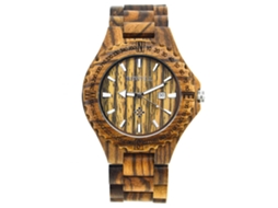 Reloj De Madera Unisex Bewell Zebra Con Movimiento De Cuarzo Moda