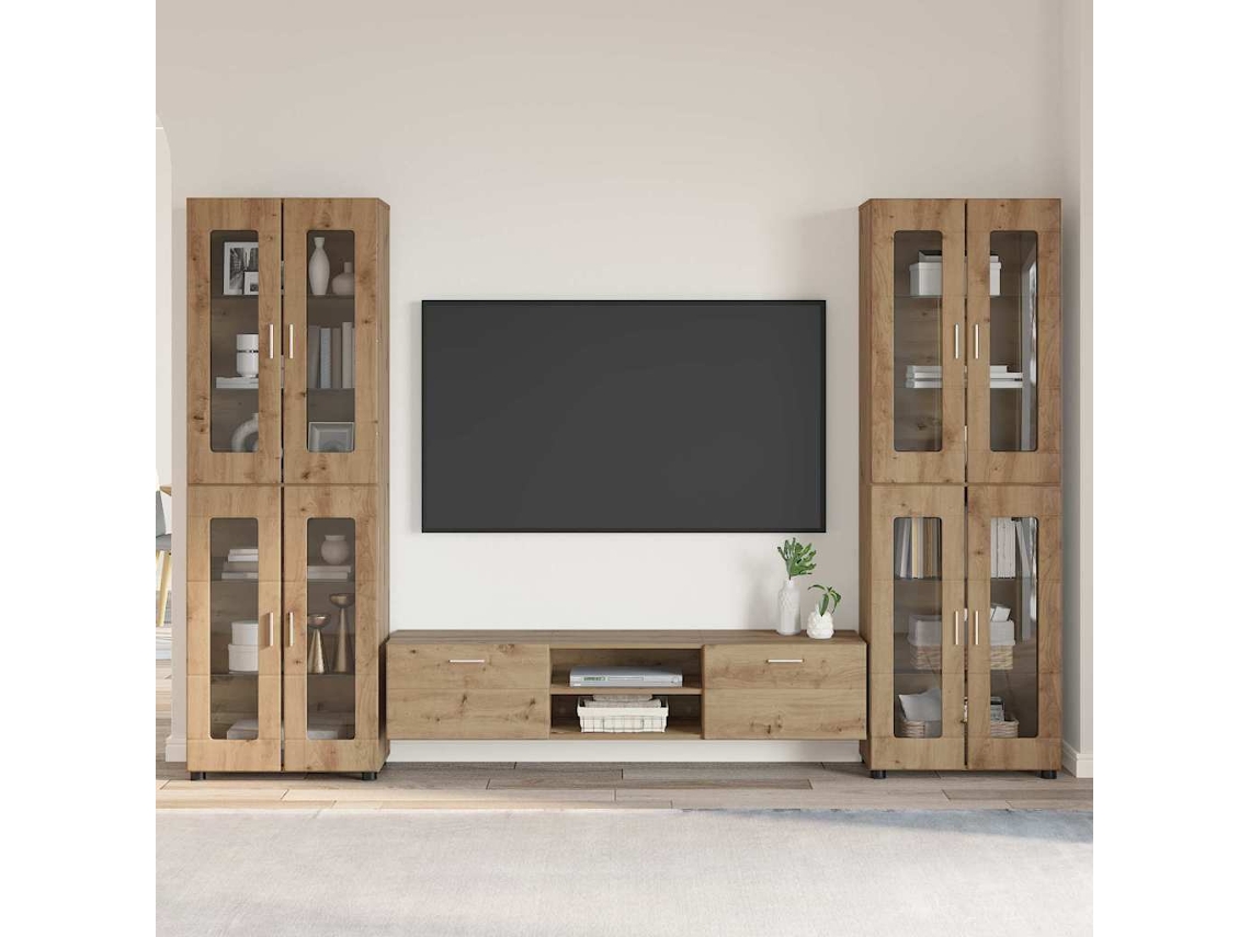 Vidaxl Conjunto De Móvel De Tv Florin 3 Unid. Carvalho Artesanal