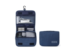 Saco De Higiene Pessoal Com Gancho E Compartimento Preto Blue