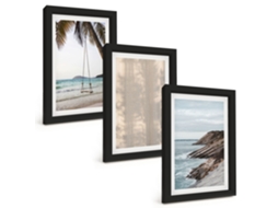 Composição De Quadros Areia De Verão, Vistas Para O Mar Espelharte (3 Peças 20x30 Cm)
