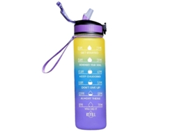 Garrafa De Água Reutilizável 1000ml Bpa Free Com Citação Motivacional E Marcador De Tempo Leakproof Para Esportes E Atividades Ao Ar Livre Estilo 1