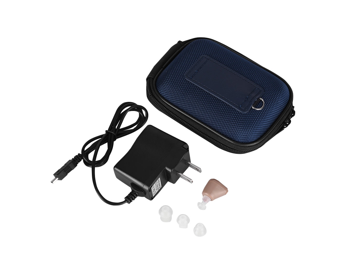 Amplificador De Som Recarregável Invisível Mini Para Idosos Com Perda Auditiva