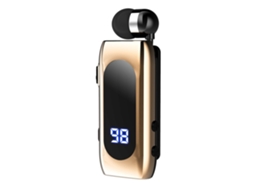 K55 Fone De Ouvido Bluetooth Colar Clipe Chamada Lembrete De Vibração Cabo Telescópico Mini Fone*