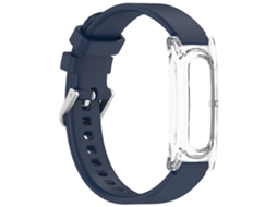 Pulseira Para Google Fitbit Air, Silicone Split（meia Noite azul）czhmart