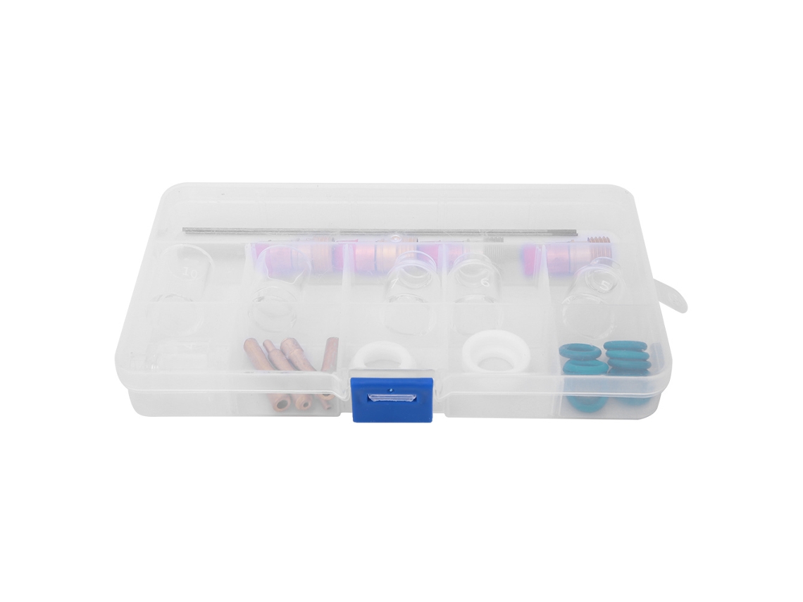 Kit De Soldagem Tig Com 30 Peças: Copo De Vidro, Eletrodos De Tungstênio Para Pistola Tig Wp17/18/26
