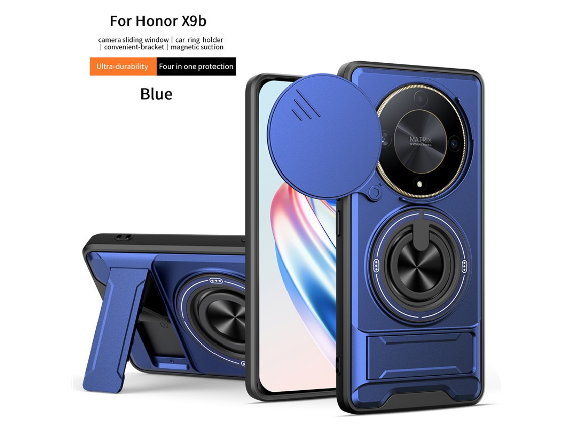 Capa Para Celular Com Suporte Duplo, Protetor Para Proteção Contra Quedas.azul Honor X9d 5g