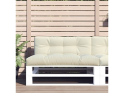 Vidaxl Almofadão Para Sofá De Paletes 120x40x12 Cm Tecido Creme